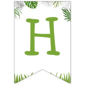 Dinosaurier Birthday Aquarell Gelb Wimpelkette (Zweite Fahne)