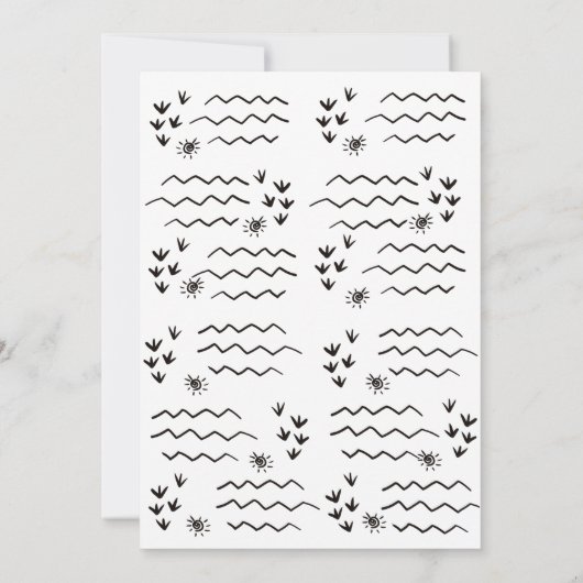 Dinosaurier Birthday Aquarell Rosa Orange Einladung (Rückseite)