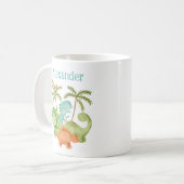 Dinosaurier Birthday Coffee Tasse (Vorderseite Links)