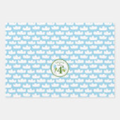 Dinosaurier Birthday Personalisiert Wrapping Paper Geschenkpapier Set (Vorderseite 2)