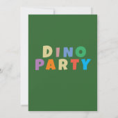 Dinosaurier Birthday Simple Niedlich First Birthda Einladung (Rückseite)