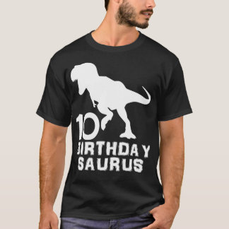 Dinosaurier Birthdaysaurus 10. 10. Geburtstag T-Shirt