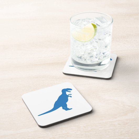 Dinosaurier Blue Getränkeuntersetzer (Rechte Seite)