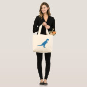 Dinosaurier Blue Jumbo Stoffbeutel (Vorderseite (Model))
