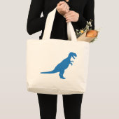 Dinosaurier Blue Jumbo Stoffbeutel (Vorderseite (Produkt))