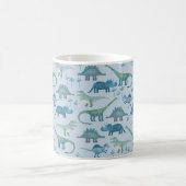 Dinosaurier Blue Kaffeetasse (Mittel)