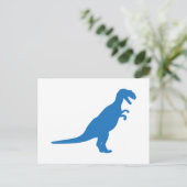 Dinosaurier Blue Postkarte (Stehend Vorderseite)