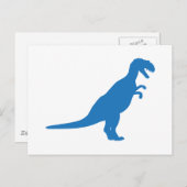 Dinosaurier Blue Postkarte (Vorne/Hinten)