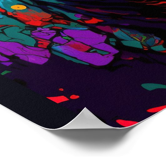 Dinosaurier Blue T Rex kids Poster (Ecke)