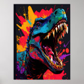 Dinosaurier Blue T Rex kids Poster (Vorne)