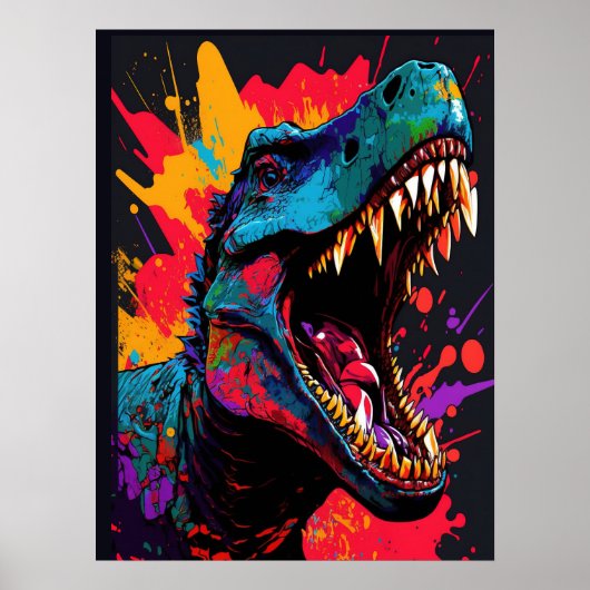 Dinosaurier Blue T Rex kids Poster (Vorne)