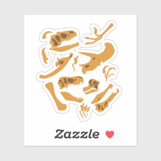 Dinosaurier Bones Aufkleber (Blatt)