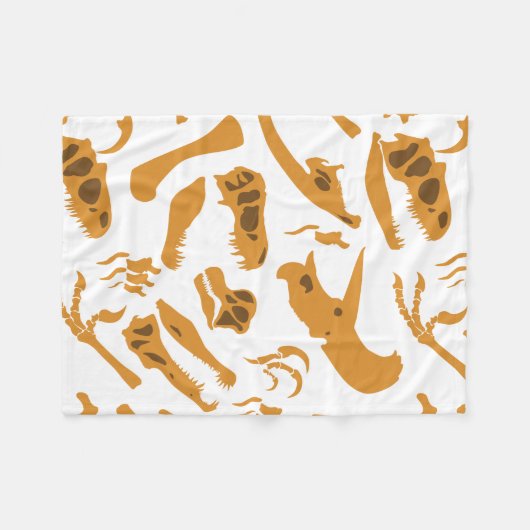 Dinosaurier Bones Fleecedecke (Vorderseite (Horizontal))