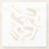 Dinosaurier Bones Glasuntersetzer (Rückseite)