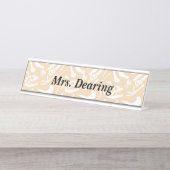 Dinosaurier Bones Schreibtischnamensplakette (Vorderseite )