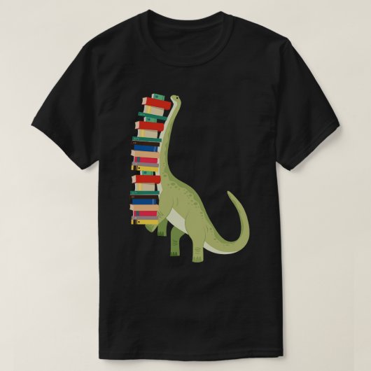 Dinosaurier Books Reading T-Shirt (Design vorne)
