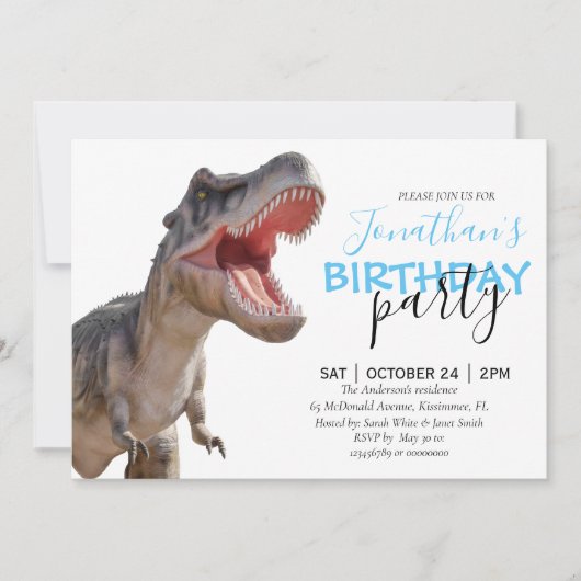 Dinosaurier Boy Ankündigung (Vorderseite)