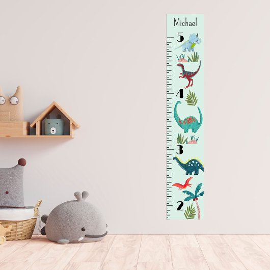Dinosaurier Boy Dino Growth Chart Personalisiert Poster