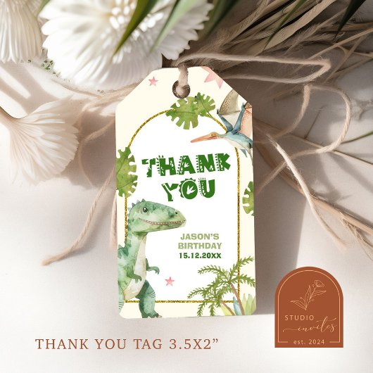 Dinosaurier Boys Geschenketiketten Geschenkanhänger