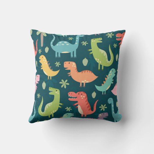 Dinosaurier Boys Kinderzimmer Pattern Kissen (Rückseite)