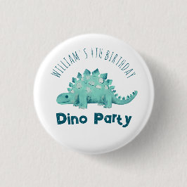 Dinosaurier Boys Party Stegosaurus Button