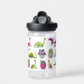 Dinosaurier Boys personalisieren Name Dable Trinkflasche (Vorne)