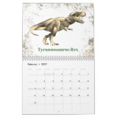 Dinosaurier Boys personalisiert Kalender (Feb 2027)