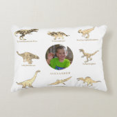 Dinosaurier Boys Personalisiert Name und Foto Dekokissen (Vorderseite)