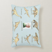 Dinosaurier Boys Personalisierter Name und Foto Bl Dekokissen (Vorderseite(Vertikal))