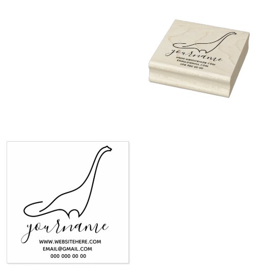 Dinosaurier Brachiosaurus Gummistempel (Stempel)