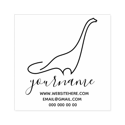 Dinosaurier Brachiosaurus Gummistempel (Prägung)