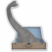Dinosaurier Brachiosaurus in einem Koffer Aufkleber (Vorderseite)