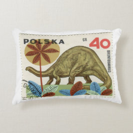 Dinosaurier Briefmarke Accent Pillow Dekokissen