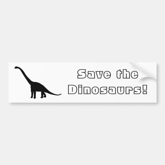 Dinosaurier| Brontosaurus Schwarzweiss Autoaufkleber (Vorne)