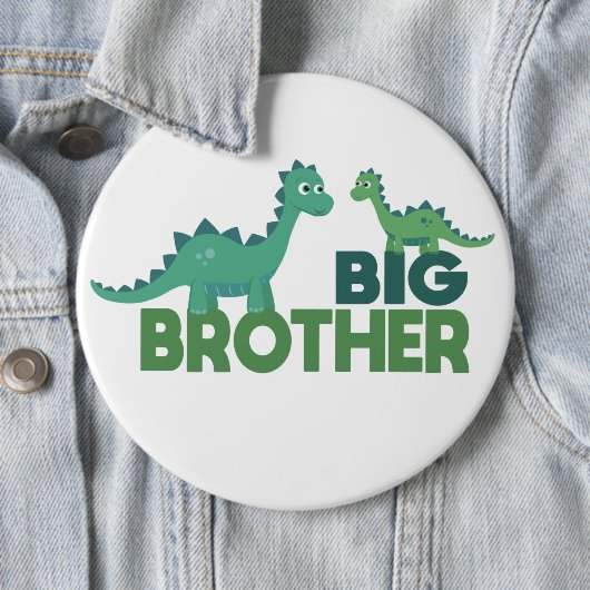 Dinosaurier Brüder, großer Bruder, kleiner Junge Button (Beispiel)