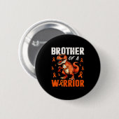 Dinosaurier Bruder von Warrior Leukemia Bewusstsei Button (Vorne & Hinten)