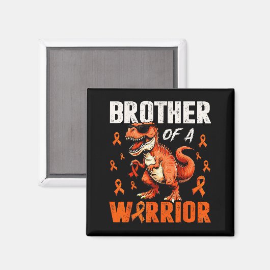 Dinosaurier Bruder von Warrior Leukemia Bewusstsei Magnet (Vorderseite/Rückseite)