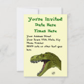 Dinosaurier BrüllensT-Rex durch Geraldo Borges Einladung (Rückseite)