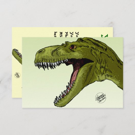 Dinosaurier BrüllensT-Rex durch Geraldo Borges Einladung (Vorne/Hinten)