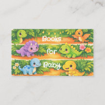 Dinosaurier-Bücher für Baby-Beilagekarte