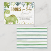 Dinosaurier-Bücher für Babykarte Begleitkarte (Vorne/Hinten)