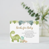 Dinosaurier-Bücher für die Babyverpackungskarte Einladungspostkarte (Stehend Vorderseite)