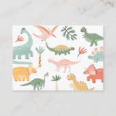 Dinosaurier-Bücher für die Kinderkarte Begleitkarte (Rückseite)