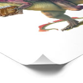 Dinosaurier Buchwurm - Niedlich Fantasy Reading Lo Fotodruck (Ecke)