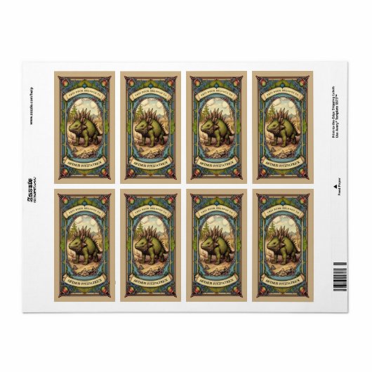 Dinosaurier-Buchzeichen (Vorne)