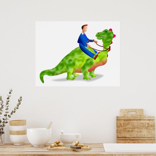 Dinosaurier Business Poster (Küche)