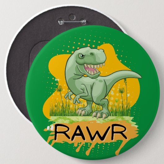 Dinosaurier Button (Vorne & Hinten)