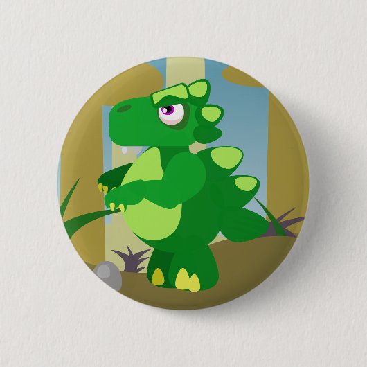 Dinosaurier Button (Vorderseite)