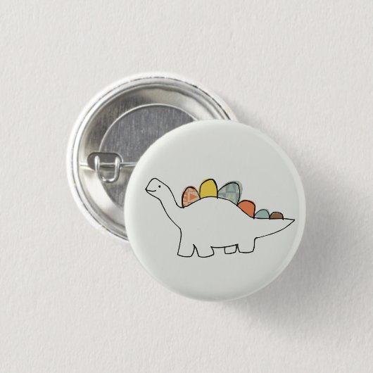 Dinosaurier Button (Vorne & Hinten)