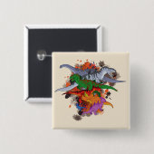 Dinosaurier Button (Vorne & Hinten)